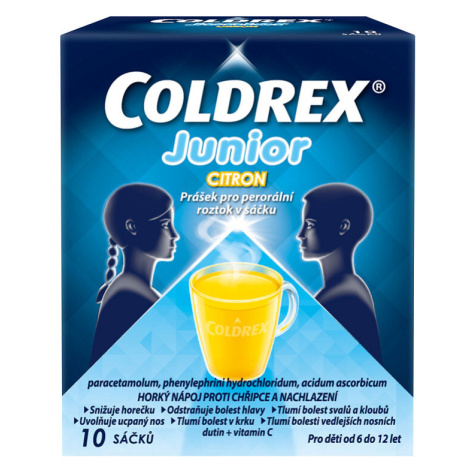 COLDREX JUNIOR CITRON 300MG/5MG/20MG POR PLV SOL SCC 10 I OMEGA