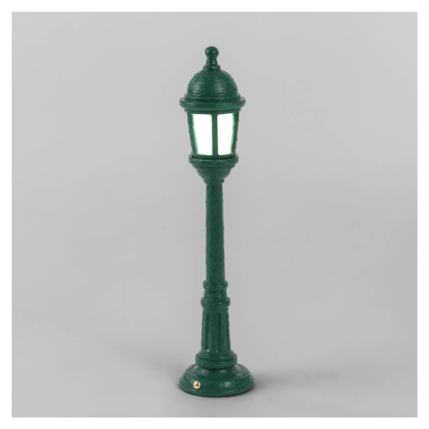 SELETTI LED venkovní světlo Street Lamp s baterií, zelená