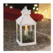 EMOS Vánoční LED lucerna se svíčkou Fuka 23 cm bílá