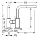 Tres LEX-TRES 181437 Jednopáková dřezová kuchyňská baterie - lesklý chrom