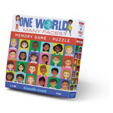 Crocodile Creek Puzzle a paměťová hra - Tváře světa (48 dílků)