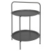 DekorStyle Dvouúrovňový odkládací stolek Feray šedý