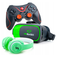 dárek Pro Chlapce Brýle Vr 360 Až 7 Palců +sluchátka Gamepad Bluetooth