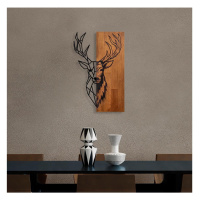 Nástěnná dekorace 36x58 cm jelen dřevo/kov