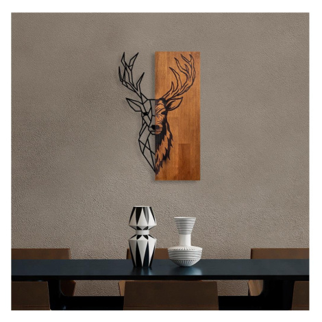 Nástěnná dekorace 36x58 cm jelen dřevo/kov Donoci