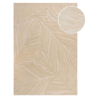 Béžový vlněný koberec 200x290 cm Lino Leaf – Flair Rugs