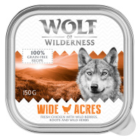 Výhodné balení Wolf of Wilderness Adult 24 x 150 g vanička - Wide Acres - kuřecí