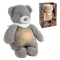 NATTOU Uspáváček plyšový hudební se světýlkem a senzorem pláče 4v1 Sleepy Bear Grey 0m+