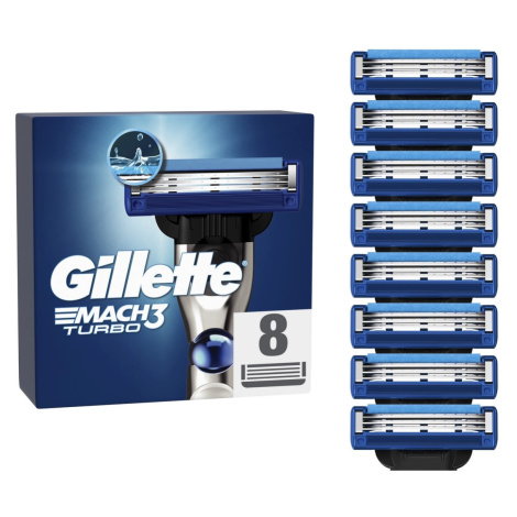Gillette Náhradní hlavice Mach3 Turbo, 8 ks