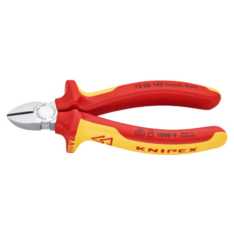 Knipex Boční štípací kleště, chromované, izolované vícekomp.návleky, VDE, 140 mm