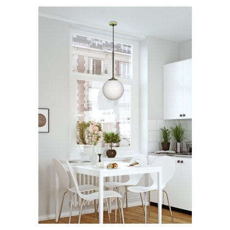 Závěsná lampa zlatá/bílá koule 20cm Glasgow Ledea CANDELLUX