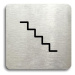 Accept Piktogram "schodiště" (80 × 80 mm) (stříbrná tabulka - černý tisk bez rámečku)