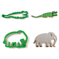 Vykrajovátka plastová Krokodýl a slon 2 ks