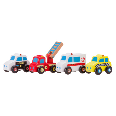 New Classic Toys Sada dřevěných mini vozidel - 4 ks
