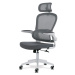 Kancelářská židle BRUNO šedá/bílá