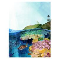 Ilustrace Underwater World, Goed Blauw, 30x40 cm