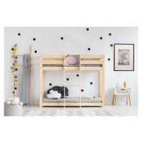 Patrová dětská postel z borovicového dřeva 70x140 cm CLP - Adeko