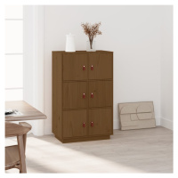 vidaXL Skříň highboard medově hnědá 67x40x108,5 cm masivní borovice