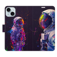 iSaprio Flip pouzdro Neon Astronaut 02 pro iPhone 15 Plus