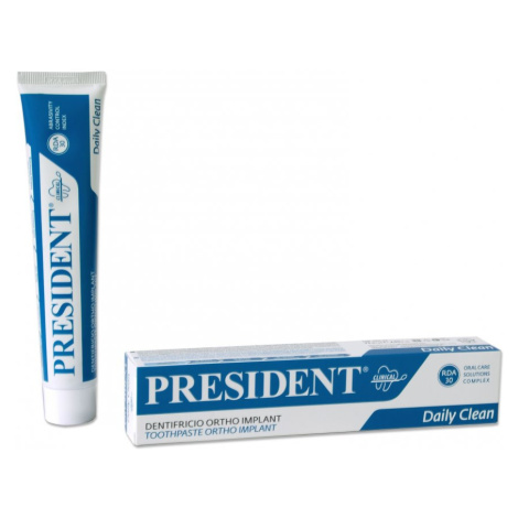 PresiDENT Daily Clean zubní pasta na rovnátka a implantáty, 75 ml