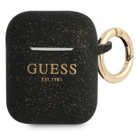 Guess GUA2SGGEK pouzdro na Airpods 2. Generace / 1. Generace black Silicone Glitter