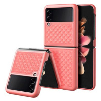 DUX DUCIS Venice kožené pouzdro pro Samsung Galaxy Z Flip3 5G Pink Red