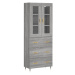 vidaXL Skříň highboard šedá sonoma 69,5 x 34 x 180 cm kompozitní dřevo