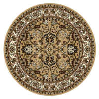 Alfa Carpets  Kusový koberec TEHERAN T-117 beige kruh - 190x190 (průměr) kruh cm