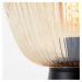 Brilliant Stolní lampa Kaizen, Ø 25 cm, jantarová barva, sklo