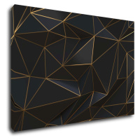 Impresi Obraz Abstraktní zlaté trojúhelníky - 60 x 40 cm