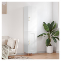 vidaXL Skříň highboard bílá s vysokým leskem 34,5x34x180 cm kompozit