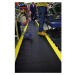 COBA Protiúnavová rohož DECKPLATE, přířezy, černá / žlutá, bm x 1200 mm, max. 18,3 m