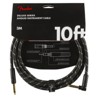 Fender Deluxe Series 10' Instrument Cable Black Tweed Angled
