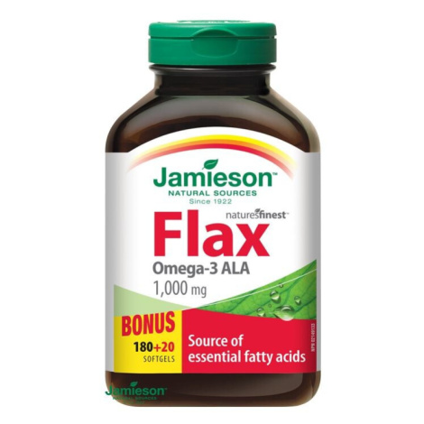 JAMIESON Flax Omega-3 1000mg lněný olej cps.200