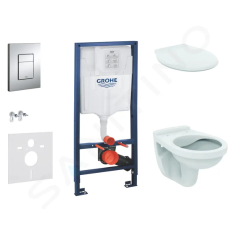 Grohe 38528SET-KR - Set předstěnové instalace, klozet Alpha se sedátkem, tlačítko Skate Cosmopol