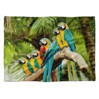 IMPAR Fleecová deka Papoušci, 150 × 120 cm