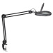 MAUL LED svítidlo s lupou MAULviso, délka ramene 410 mm, se stolní svorkou, černá