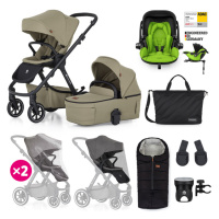 PETITE&MARS - Kočárek kombinovaný ICON 2v1 Mossy Green XXL RWS + KIDDY Evoluna i-size 2 + základ