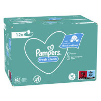 Pampers Fresh Clean vlhčené ubrousky 12x52ks