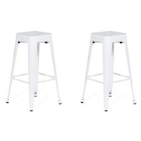 Sada 2 barové stoličky 76 cm bílé CABRILLO, 96349