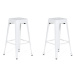 Sada 2 barové stoličky 76 cm bílé CABRILLO, 96349