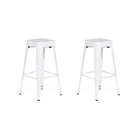 Sada 2 barové stoličky 76 cm bílé CABRILLO, 96349 BELIANI