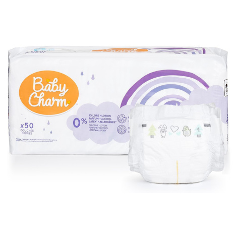 Baby Charm Plenky Super Dry Flex - vel. 1 Newborn,  2 - 5 kg (50 ks)
