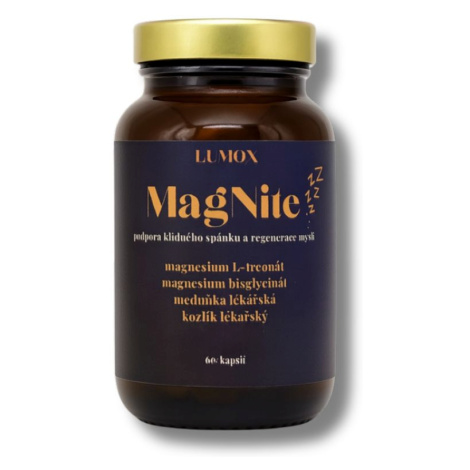 Lumox MagNite hořčík L-threonát, bisglycinát, kozlík a meduňka 60 kapslí