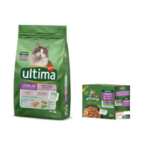 Ultima Cat 10 kg + Sterilized mix II 8 x 85g zdarma! - Sterilized Sensible s pstruhem 10 kg + St