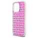 DKNY PC/TPU Repeat Pattern kryt iPhone 15 Pro růžový