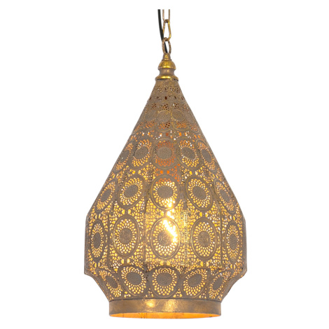 Orientální závěsná lampa zlatá 26 cm - Mauglí QAZQA