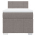 vidaXL Box spring postel s matrací taupe 90x200 cm textil