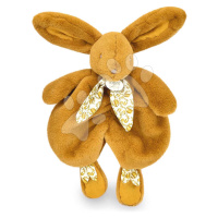 Plyšový zajíček na mazlení Bunny Comforter Ocher Doudou et Compagnie v dárkovém balení žlutý 29 