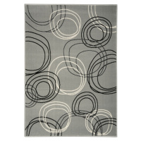 Alfa Carpets Kusový koberec Kruhy grey Rozměry koberců: 80x150